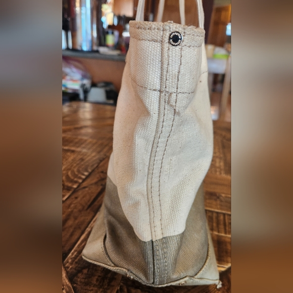 Kate Spade Canvas Tote Bag Cream and Gold - Picture 7 of 13